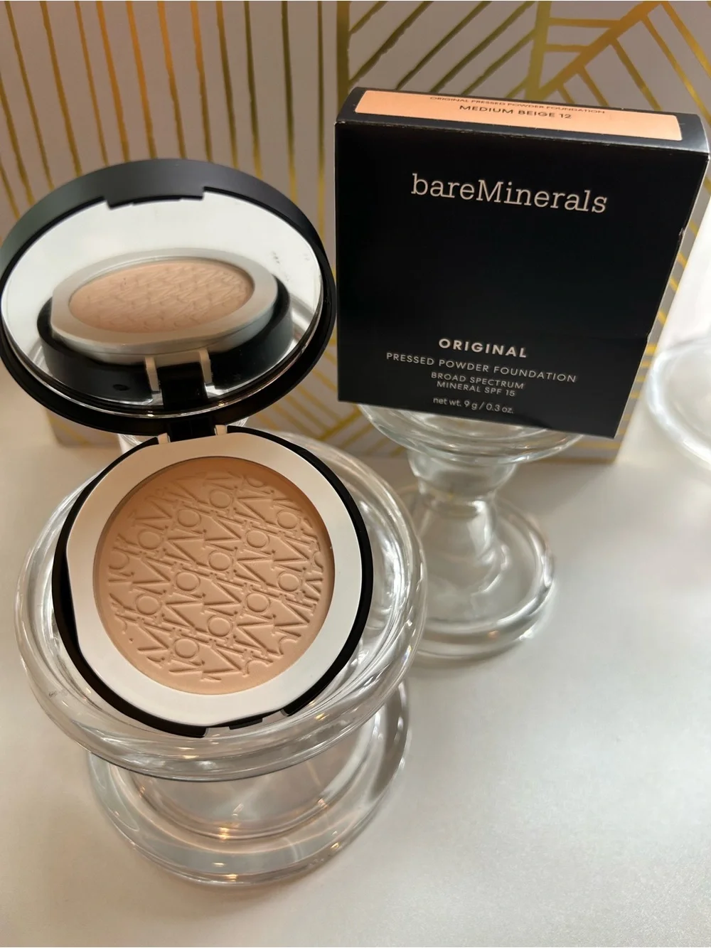 ✨bareMinerals Original Pressed Powder Foundation SPF 15 Medium Beige 12 NIB ✨